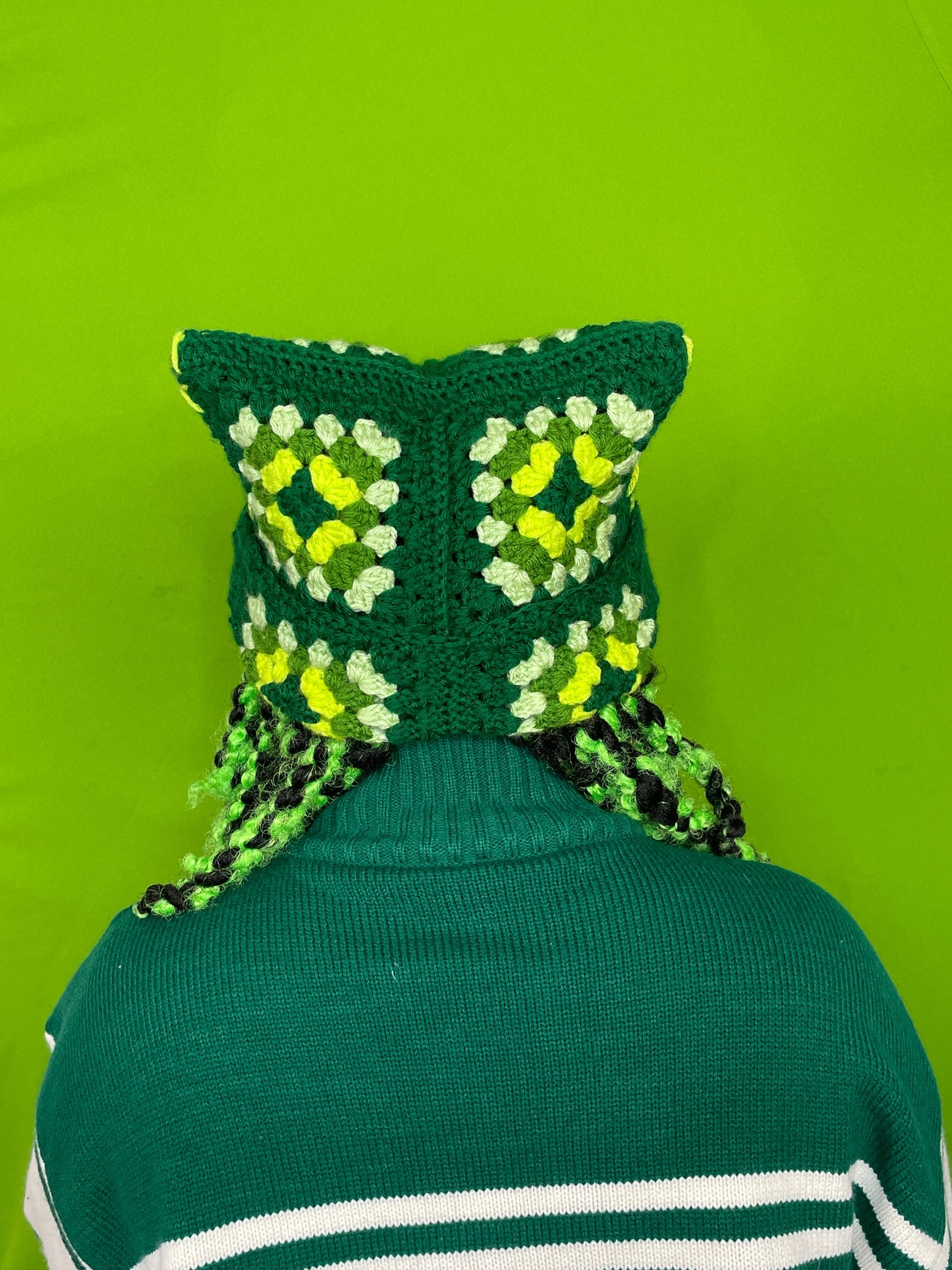 Granny Square Cat Beanie (MADE TO ORDER)